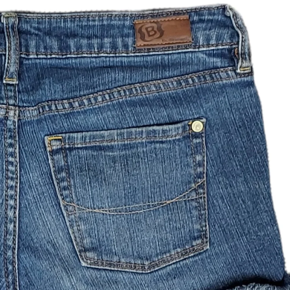 BULLHEAD B HERMOSA SUPER SKINNY DENIM FRAYED SHORT SHORTS (3 LONG)